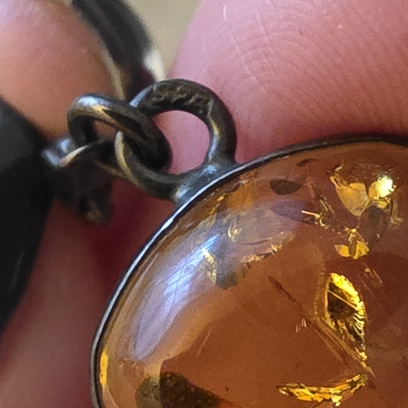 Vintage Double Link Baltic Amber 925 Bracelet - Picture 10 of 10